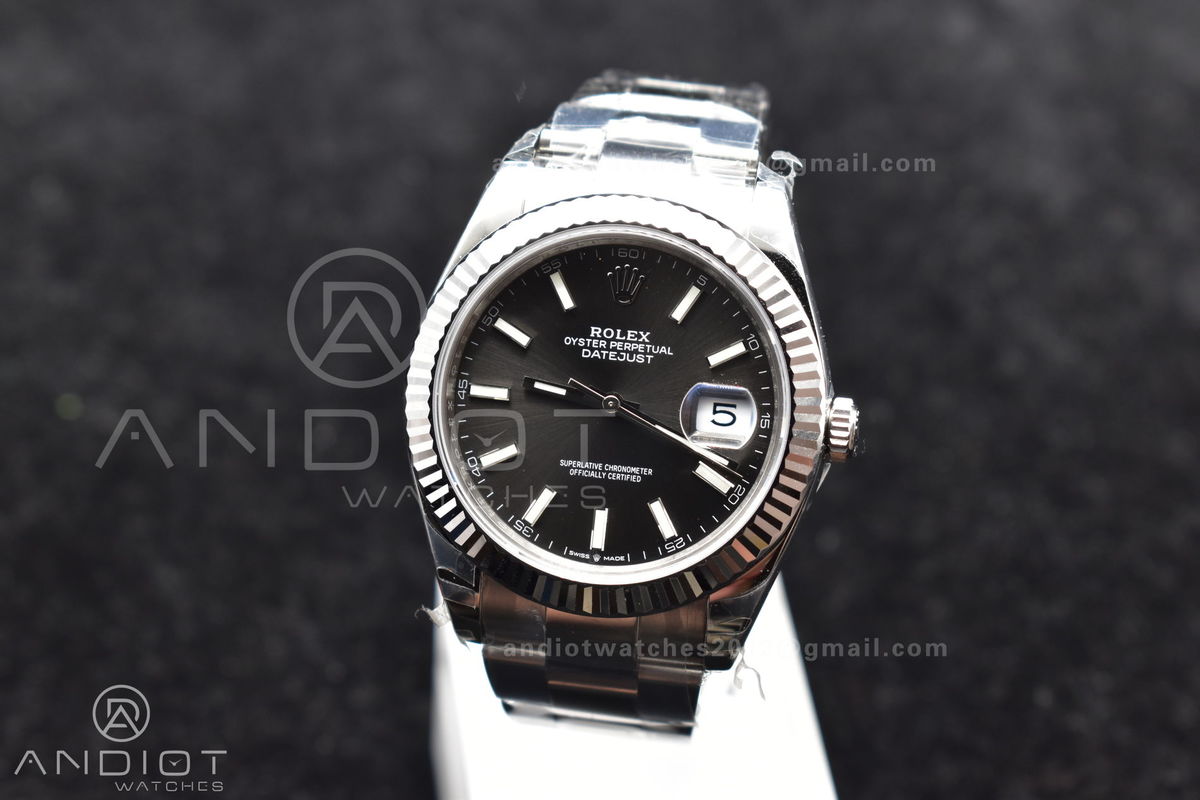 DateJust 41 126334 904L SS VSF 1:1 Best Edition Grey Dial on Oyster Bracelet VS3235